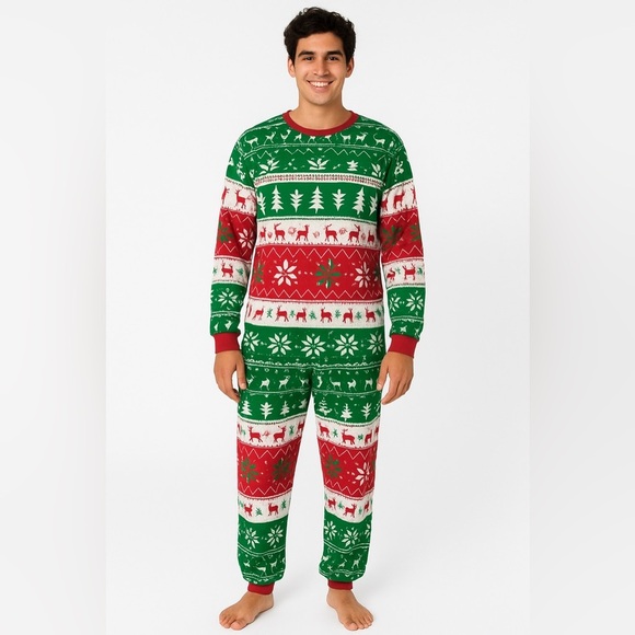 Holiday Cheer Women's Pajama Set - Red and Green - Picture 2 of 12